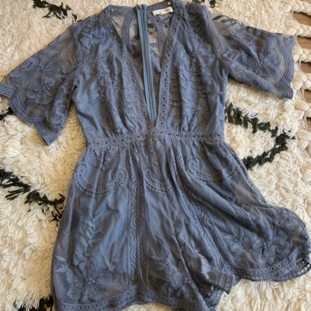 Honey punch lace romper